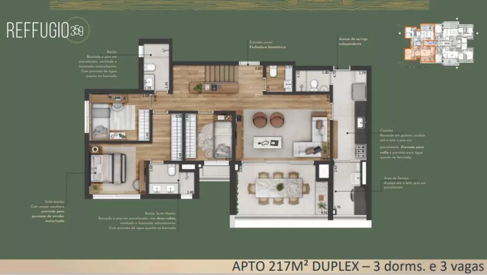 Apartamento à venda com 3 quartos, 217m² - Foto 20