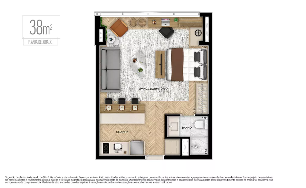 Apartamento, 1 quarto, 39 m² - Foto 6