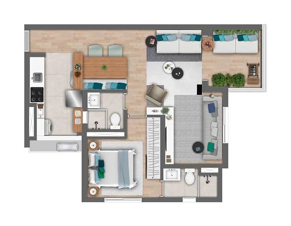 Apartamento, 2 quartos, 60 m² - Foto 3