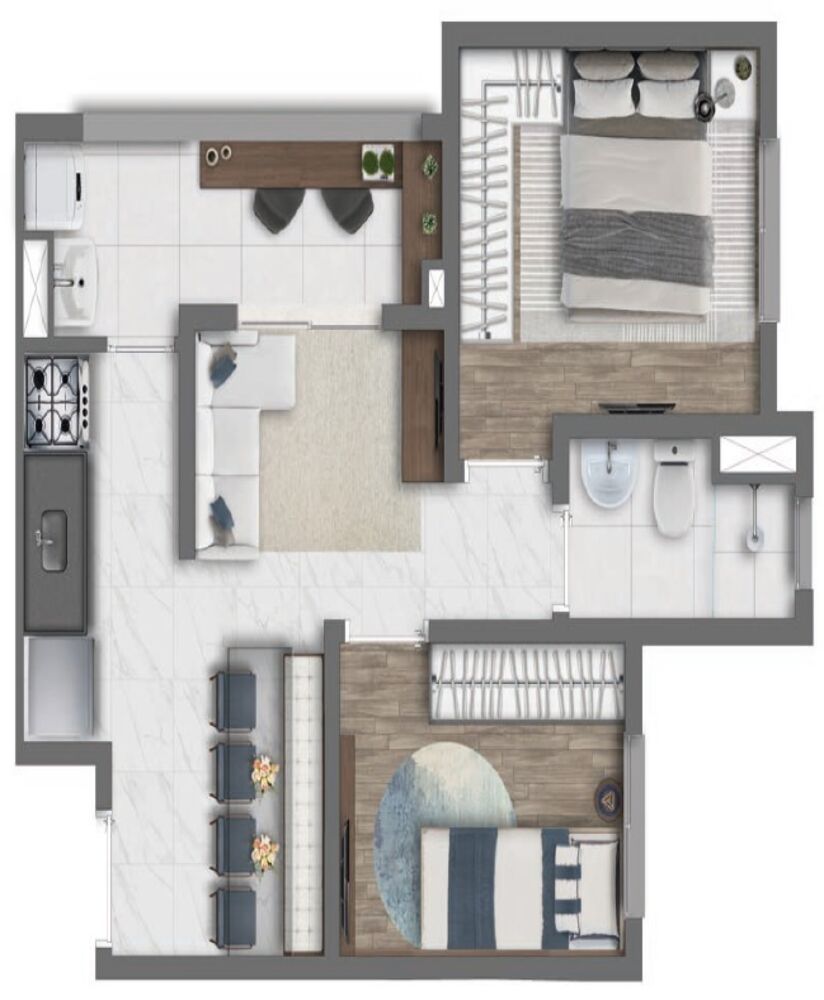 Apartamento, 3 quartos, 60 m² - Foto 12