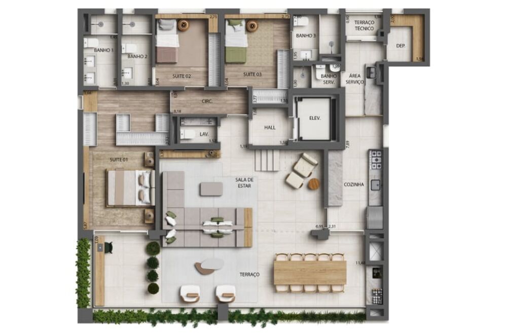 Cobertura à venda com 3 quartos, 392m² - Foto 9