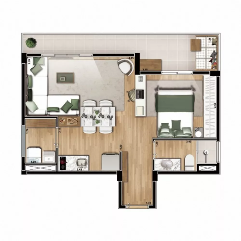 Apartamento, 1 quarto, 40 m² - Foto 10