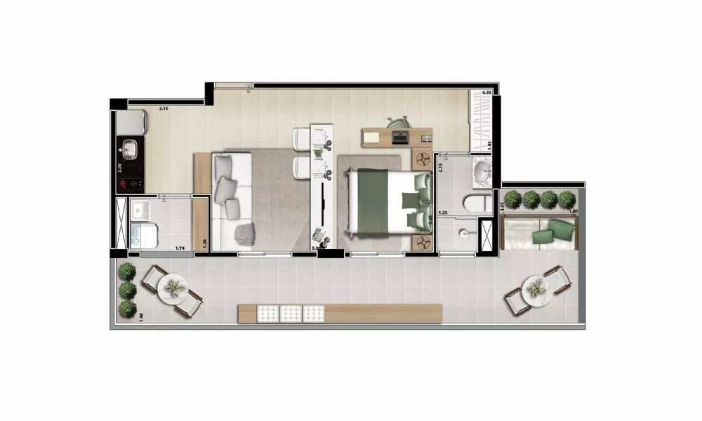 Apartamento, 1 quarto, 40 m² - Foto 8