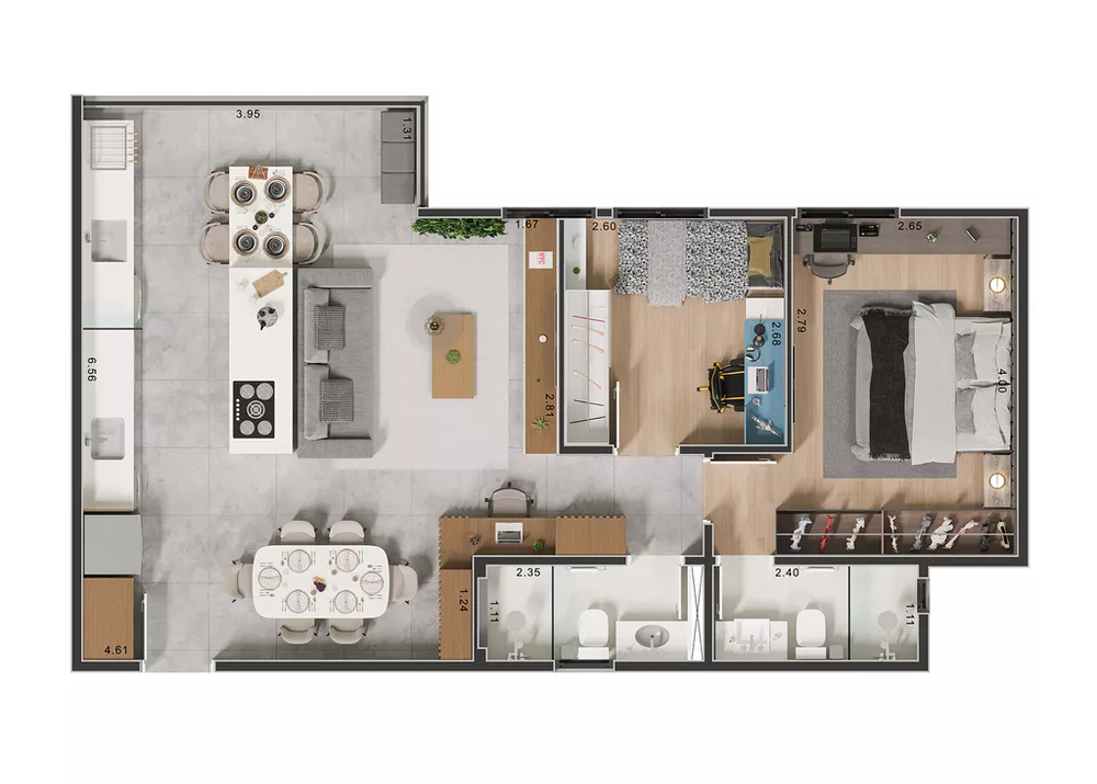 Apartamento, 3 quartos, 67 m² - Foto 33