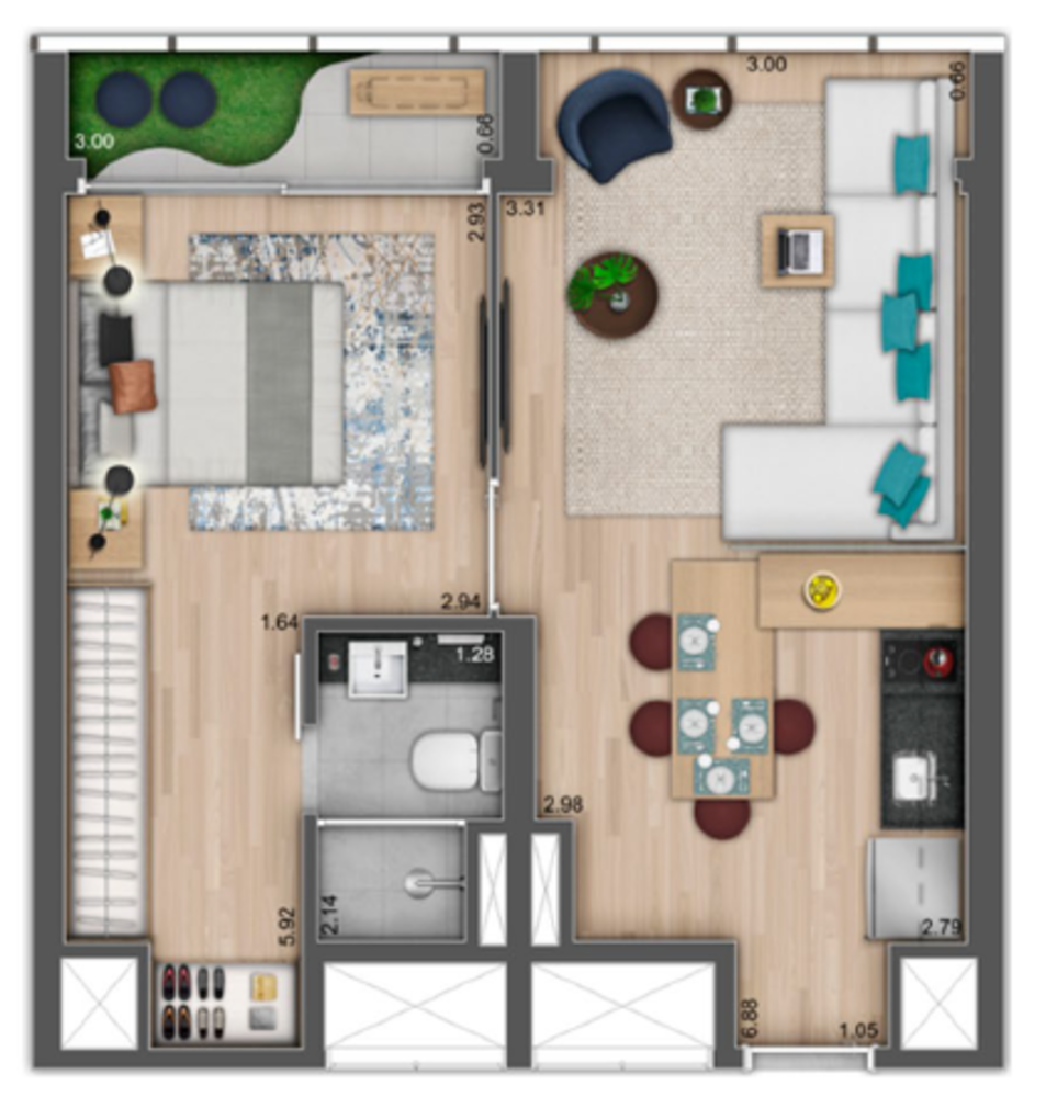 Apartamento, 1 quarto, 20 m² - Foto 8