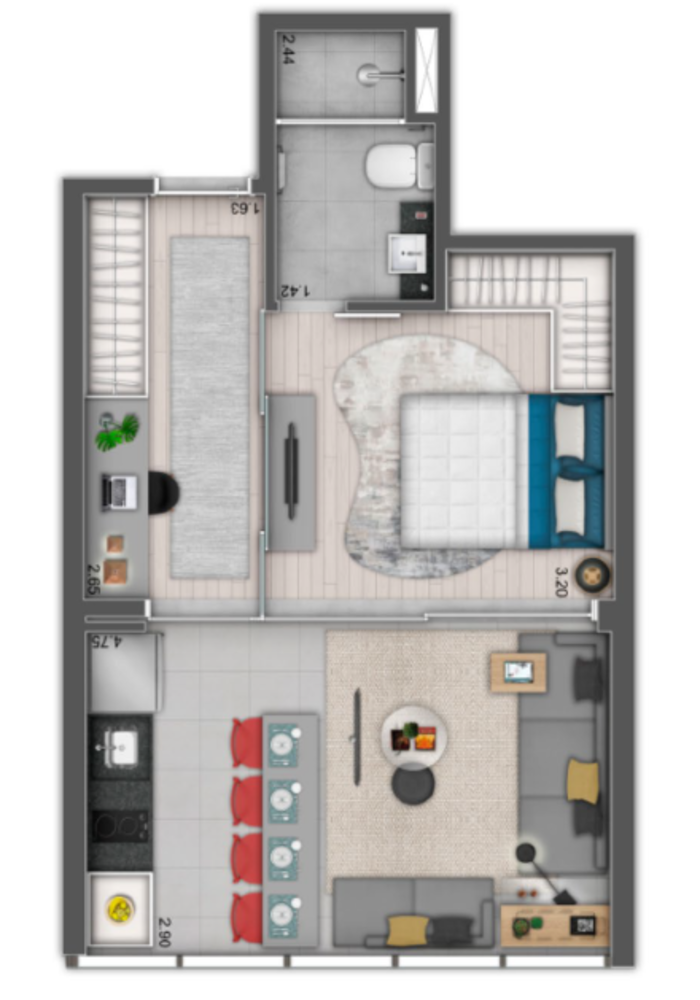 Apartamento, 1 quarto, 20 m² - Foto 6