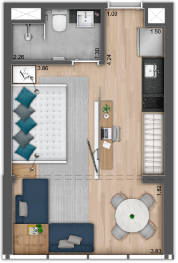 Apartamento, 1 quarto, 20 m² - Foto 5