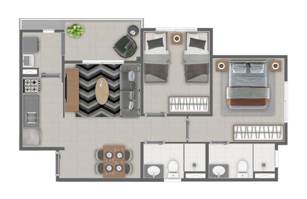 Apartamento, 2 quartos, 90 m² - Foto 4