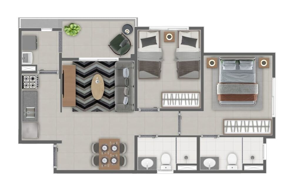Apartamento, 2 quartos, 51 m² - Foto 4