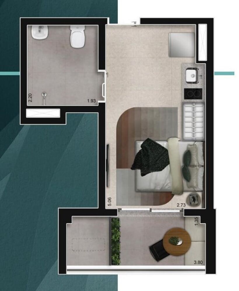 Apartamento, 1 quarto, 34 m² - Foto 10