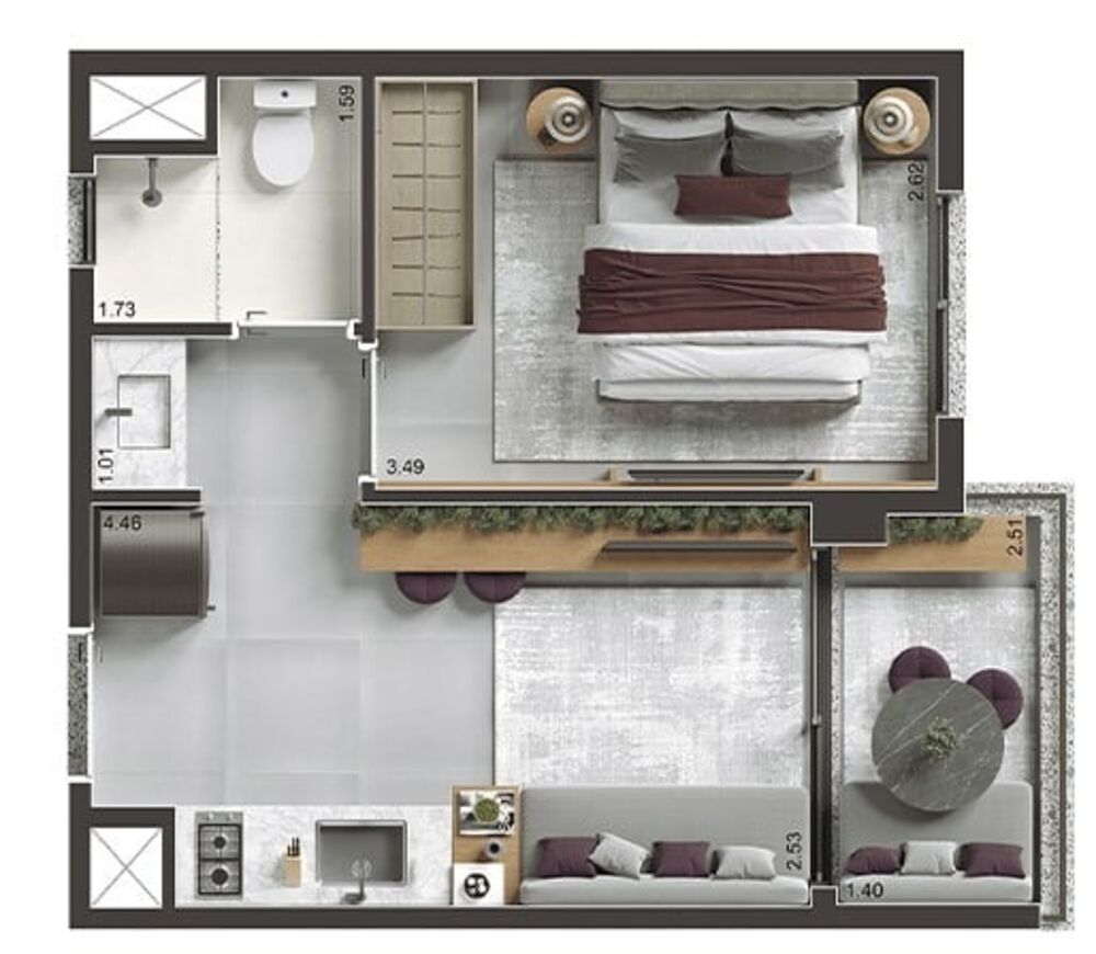 Apartamento, 2 quartos, 63 m² - Foto 2