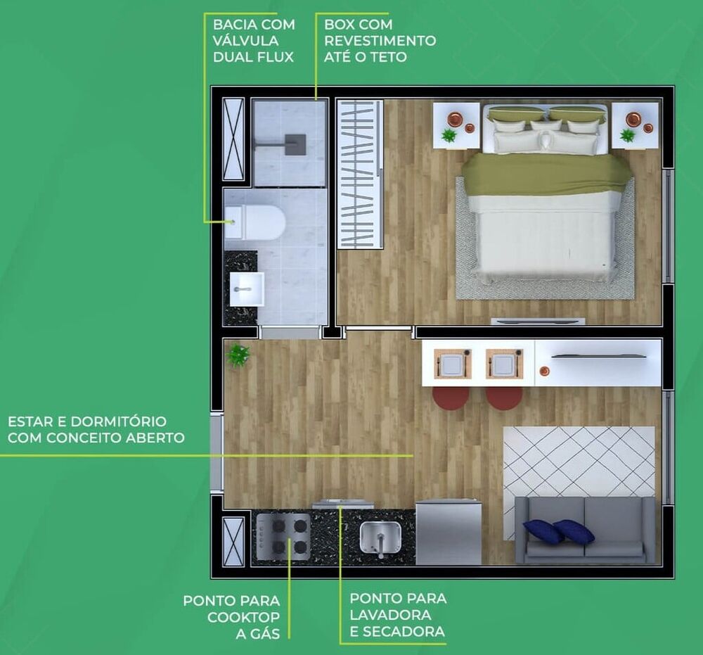 Apartamento, 2 quartos, 35 m² - Foto 18