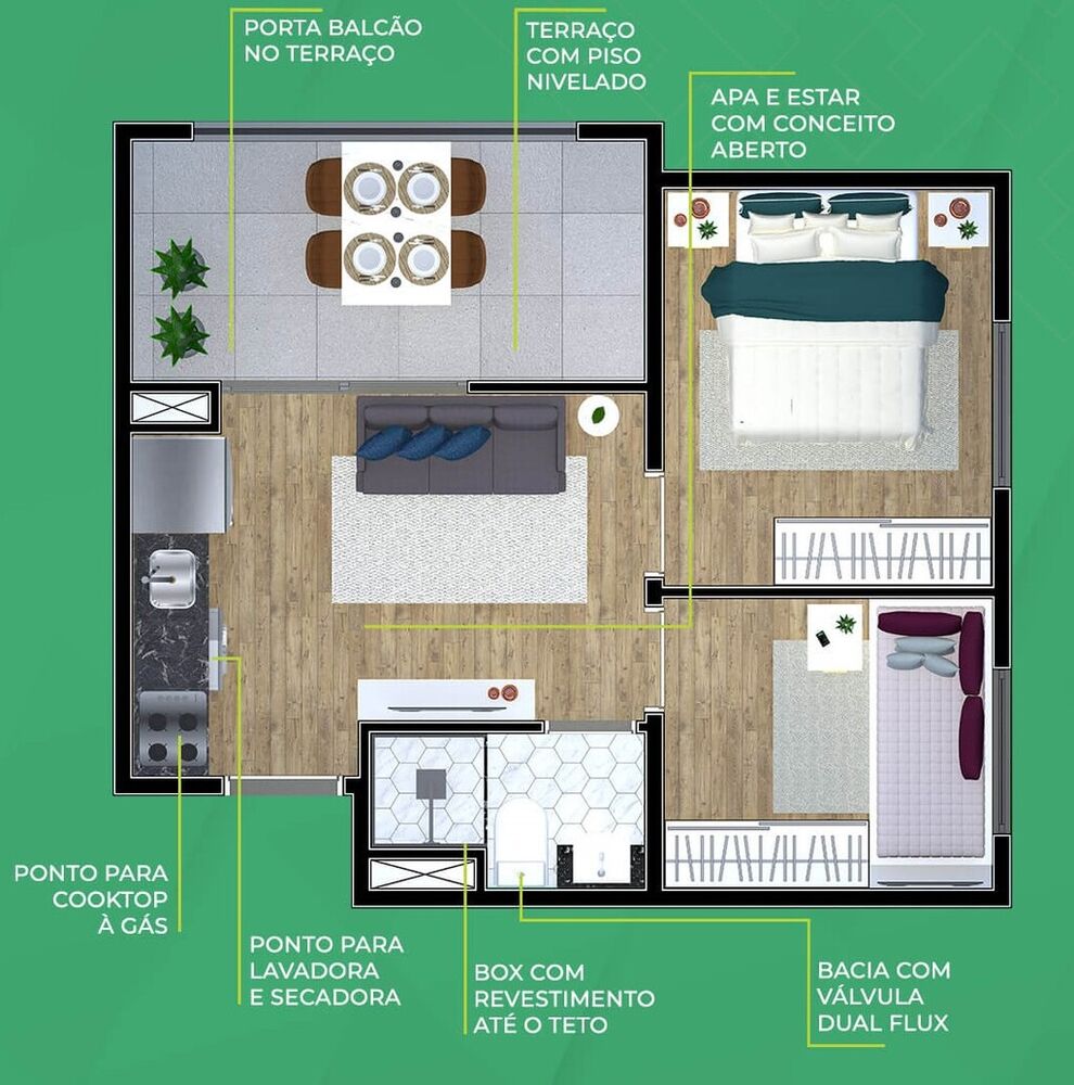 Apartamento, 2 quartos, 35 m² - Foto 20
