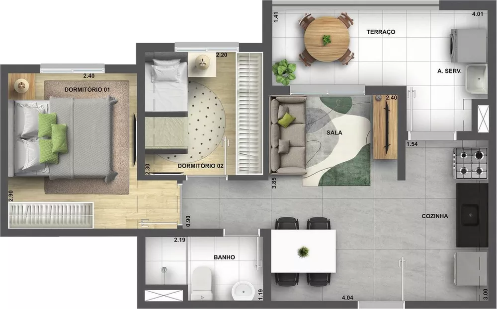 Apartamento, 2 quartos, 45 m² - Foto 26