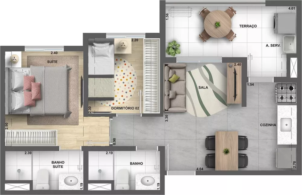 Apartamento, 2 quartos, 45 m² - Foto 31