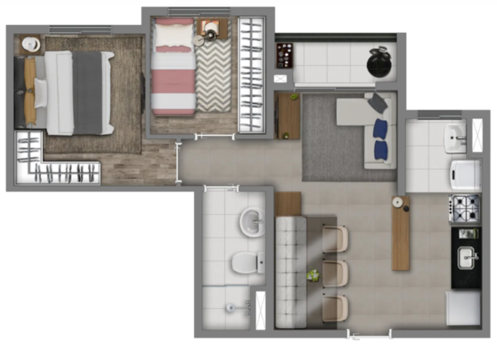 Apartamento, 2 quartos, 38 m² - Foto 8