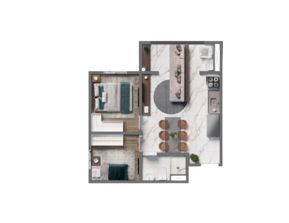 Apartamento, 2 quartos, 34 m² - Foto 1
