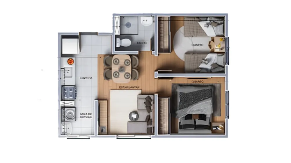 Apartamento, 2 quartos, 39 m² - Foto 3