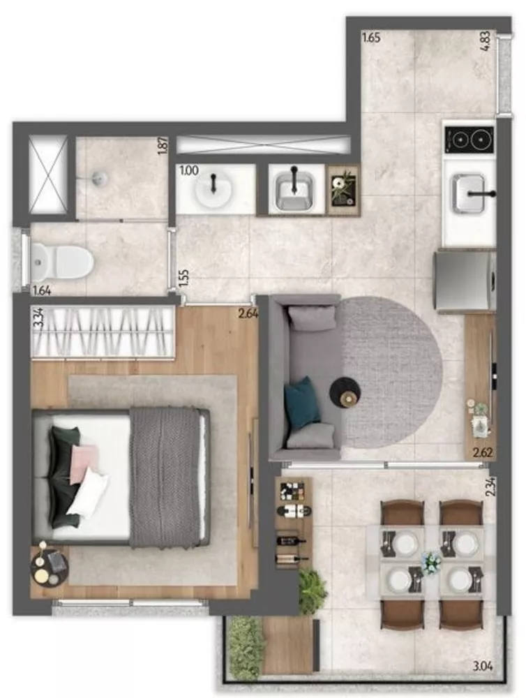 Apartamento à venda com 2 quartos, 39m² - Foto 15