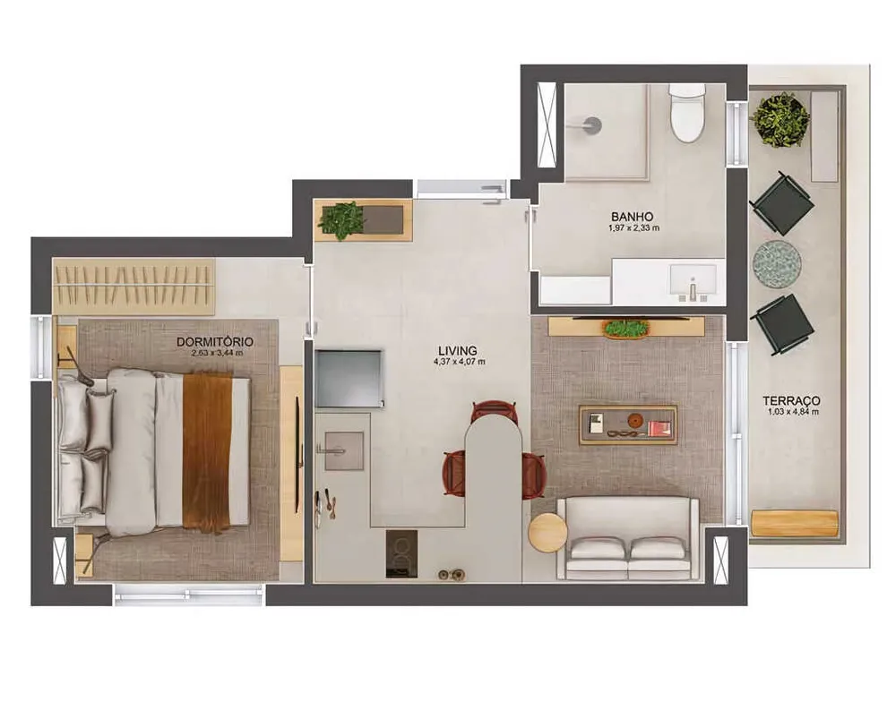 Apartamento, 1 quarto, 37 m² - Foto 4