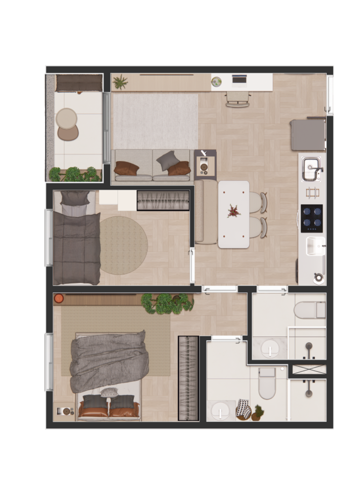Apartamento à venda com 2 quartos, 44m² - Foto 12