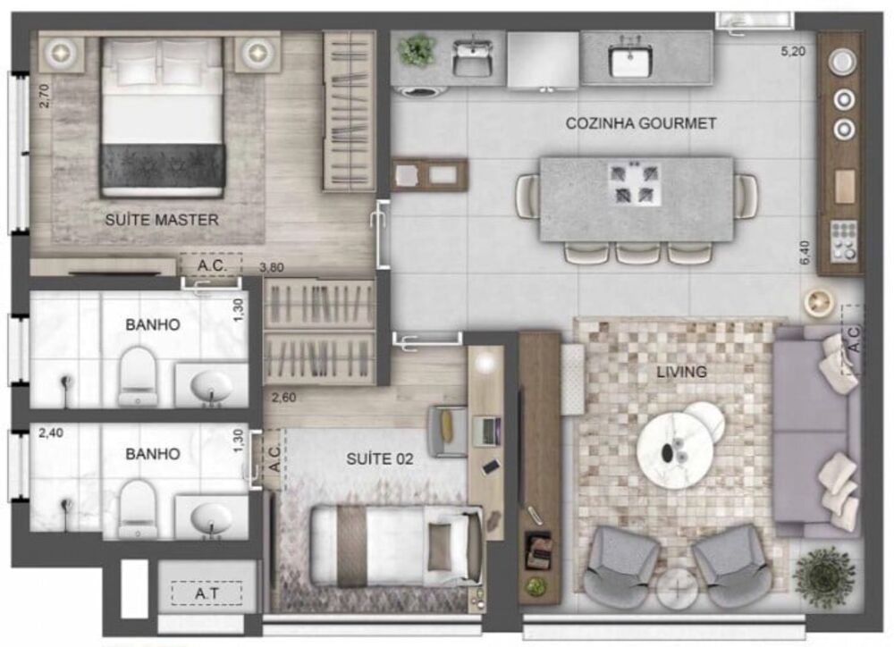 Apartamento, 2 quartos, 62 m² - Foto 11