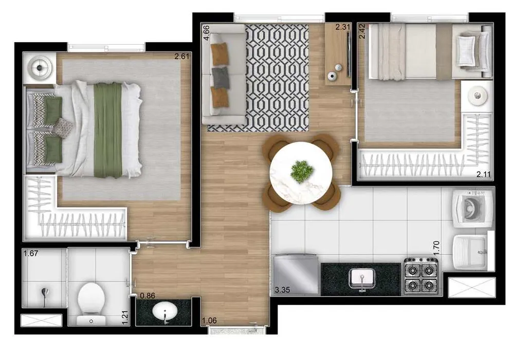 Apartamento, 2 quartos, 32 m² - Foto 4