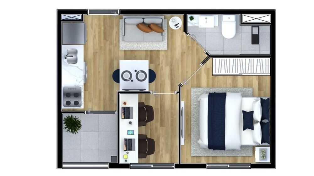 Apartamento, 1 quarto, 27 m² - Foto 3