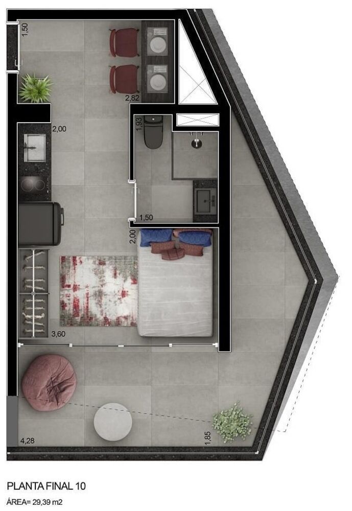 Apartamento, 1 quarto, 33 m² - Foto 3