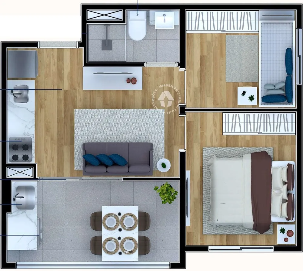 Cobertura, 1 quarto, 58 m² - Foto 4