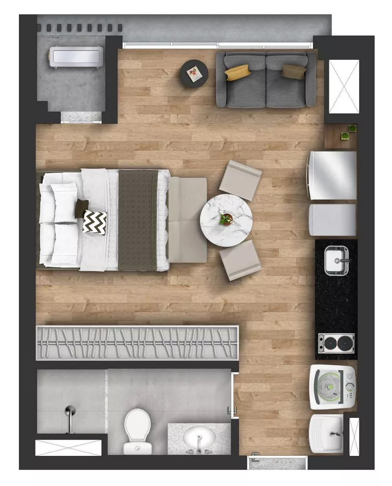 Apartamento, 2 quartos, 43 m² - Foto 3