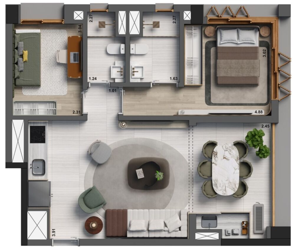 Apartamento, 2 quartos, 70 m² - Foto 11