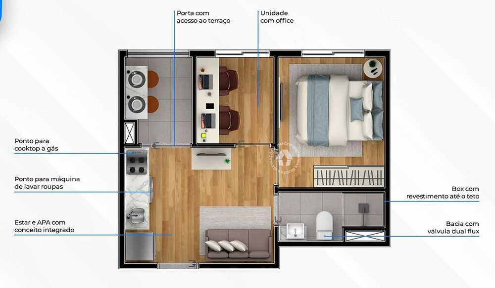 Cobertura, 1 quarto, 77 m² - Foto 4