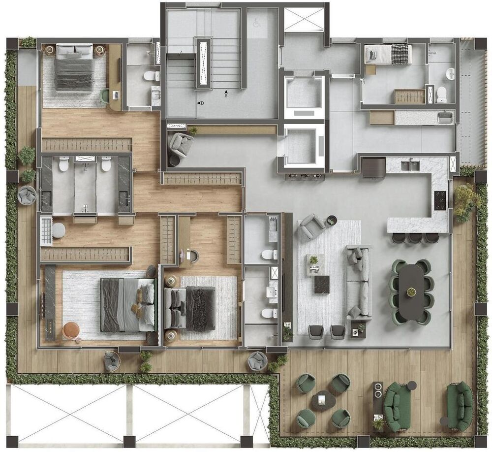 Apartamento, 3 quartos, 258 m² - Foto 1