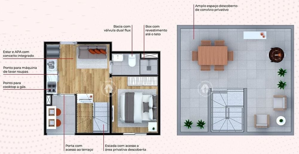 Cobertura, 1 quarto, 56 m² - Foto 4
