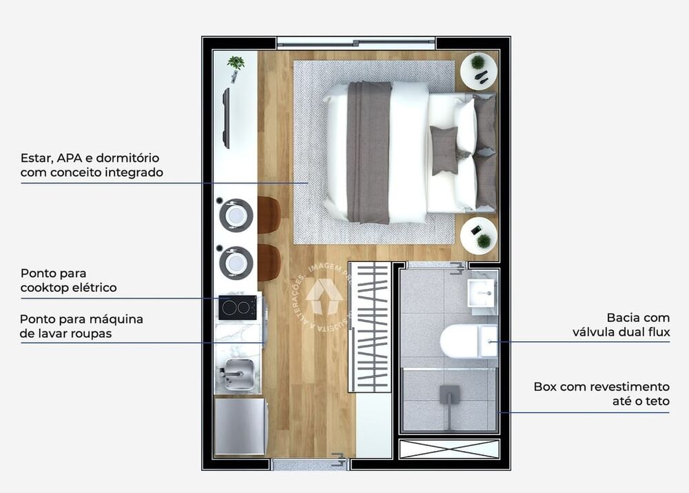Apartamento, 1 quarto, 28 m² - Foto 8