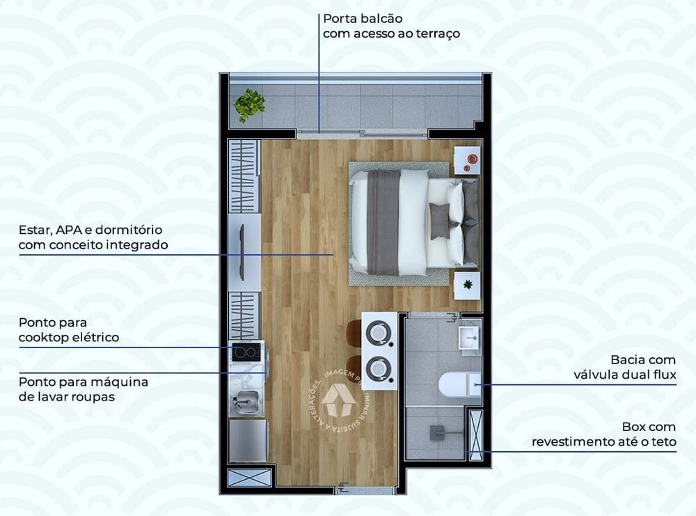 Apartamento, 1 quarto, 28 m² - Foto 10