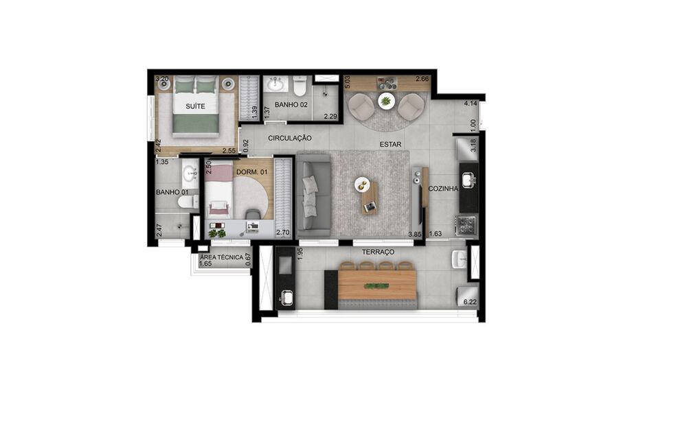Apartamento à venda com 2 quartos, 48m² - Foto 18