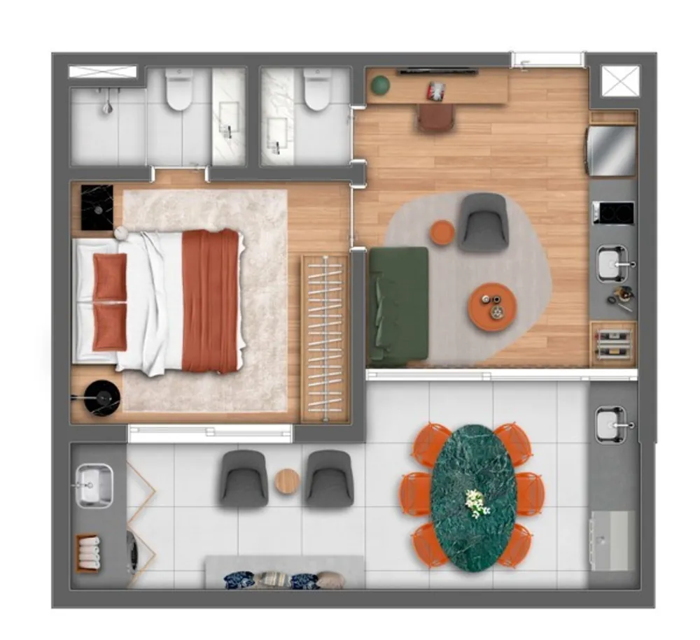 Apartamento, 2 quartos, 68 m² - Foto 3
