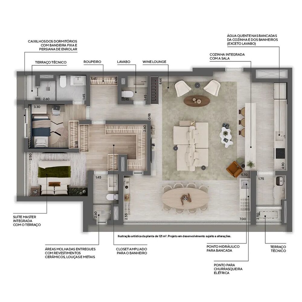 Apartamento, 3 quartos, 170 m² - Foto 8