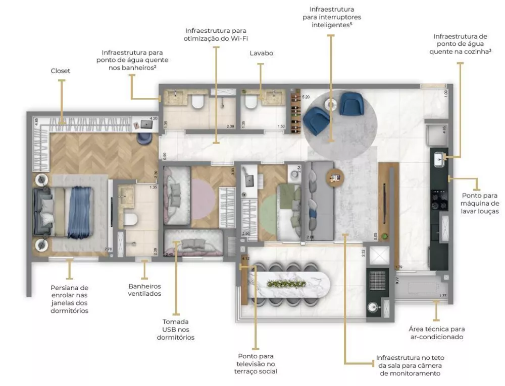 Apartamento, 3 quartos, 126 m² - Foto 8