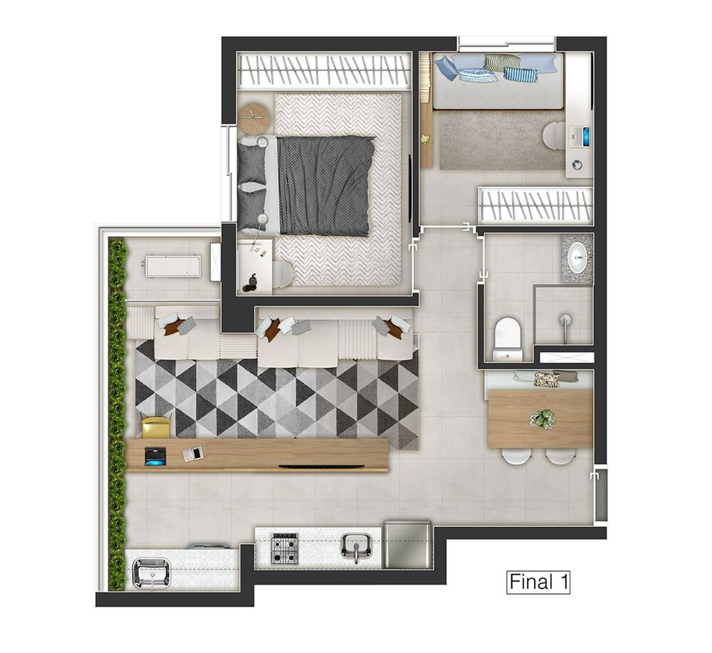 Apartamento, 2 quartos, 50 m² - Foto 3