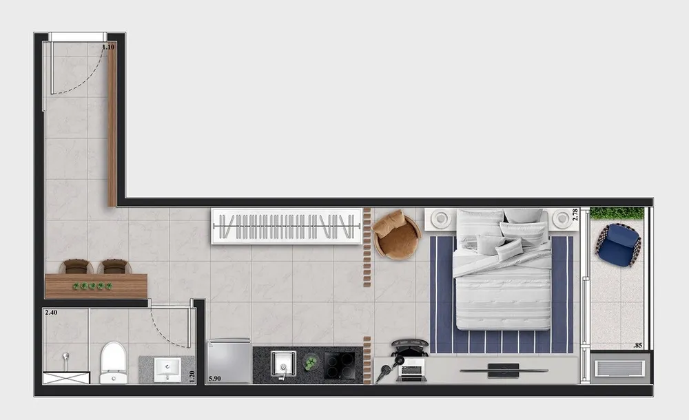 Apartamento, 2 quartos, 48 m² - Foto 3