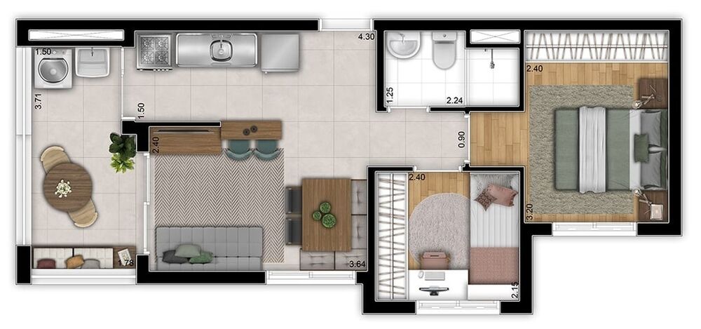 Apartamento, 2 quartos, 37 m² - Foto 8