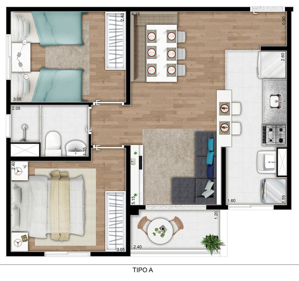 Apartamento, 2 quartos, 49 m² - Foto 12
