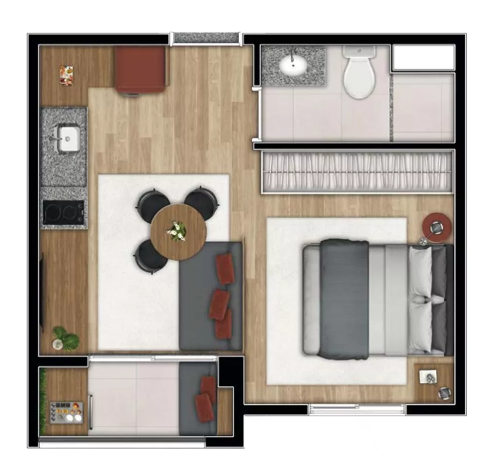 Apartamento, 1 quarto, 31 m² - Foto 7