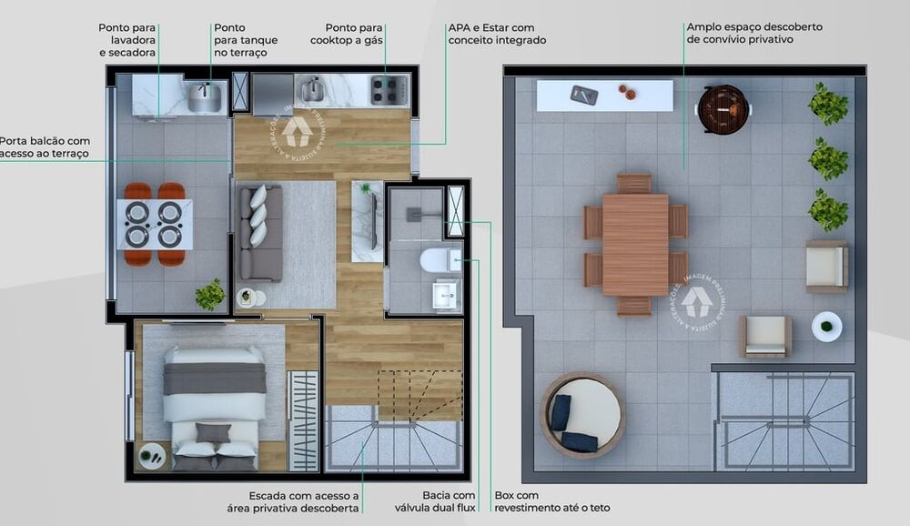 Cobertura, 1 quarto, 67 m² - Foto 8