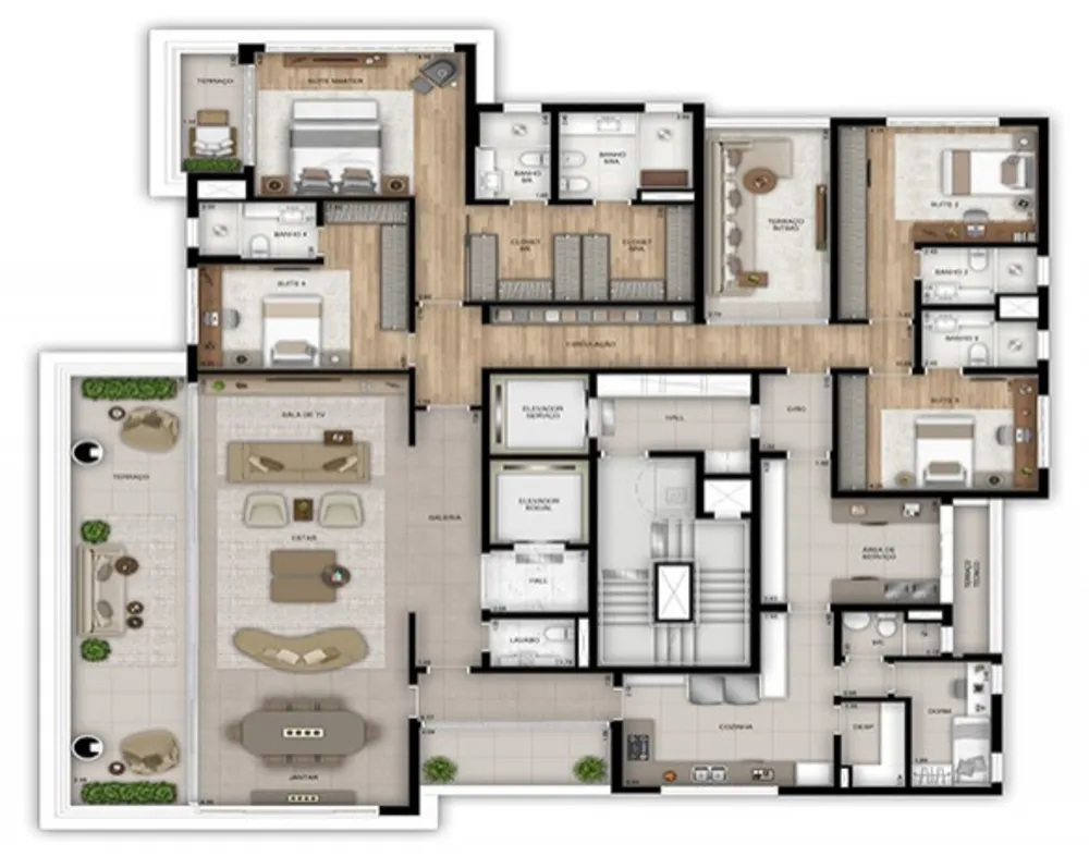 Apartamento, 4 quartos, 355 m² - Foto 1