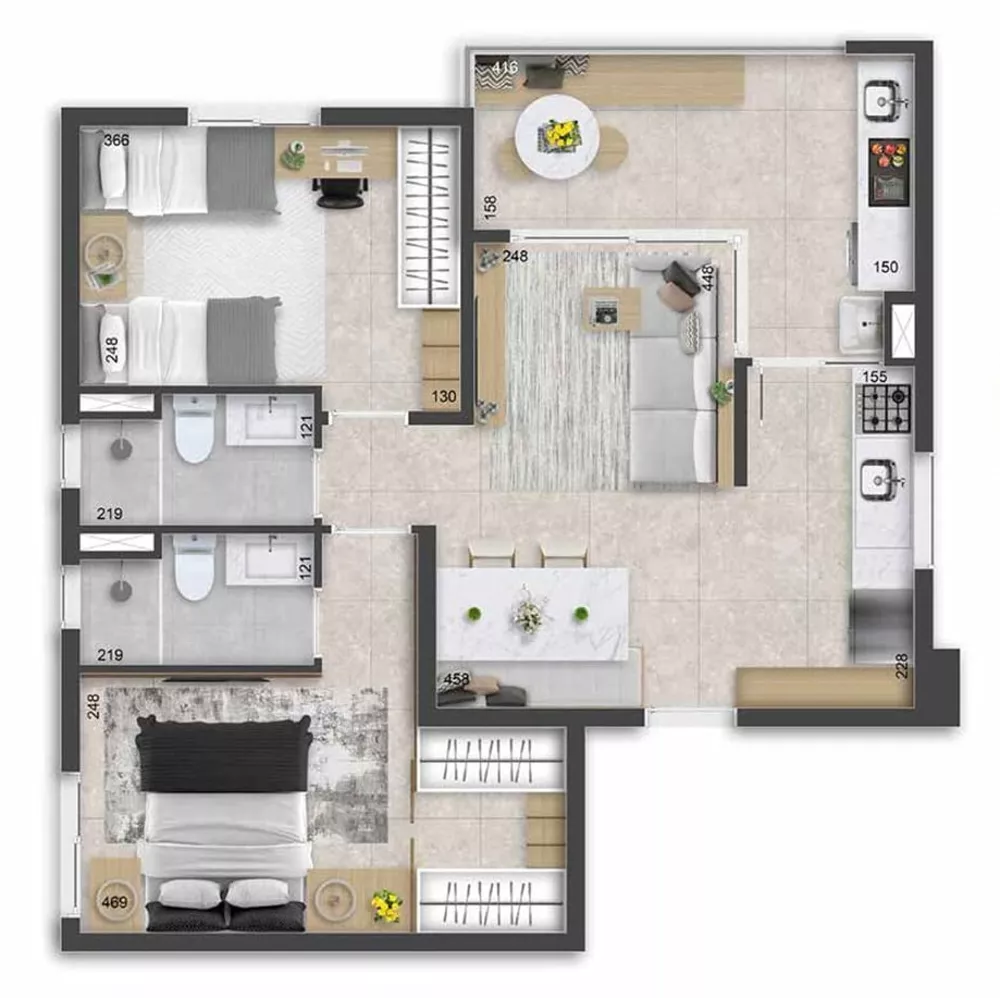 Apartamento, 2 quartos, 78 m² - Foto 7