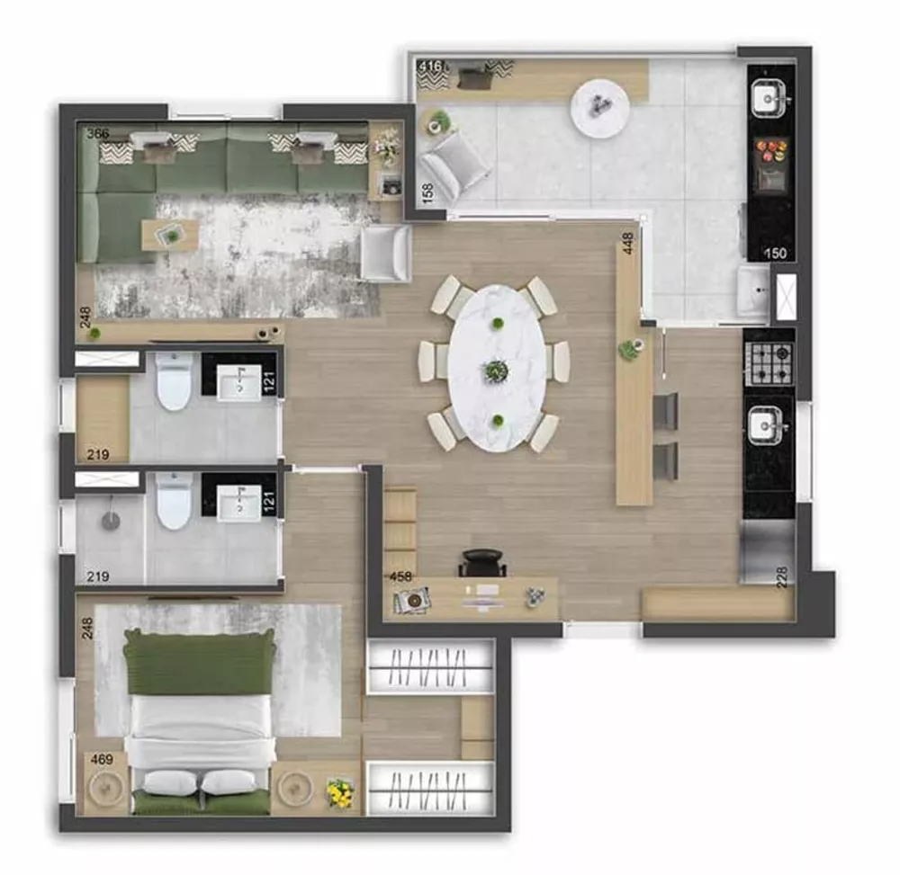 Apartamento, 2 quartos, 78 m² - Foto 8